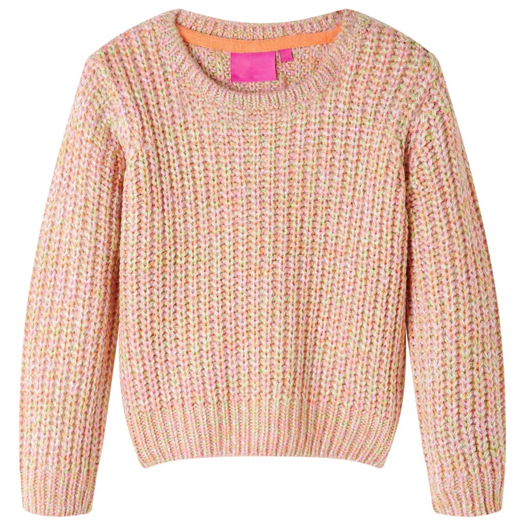 Vidaxl Child's Pull tricoté 128 rose doux