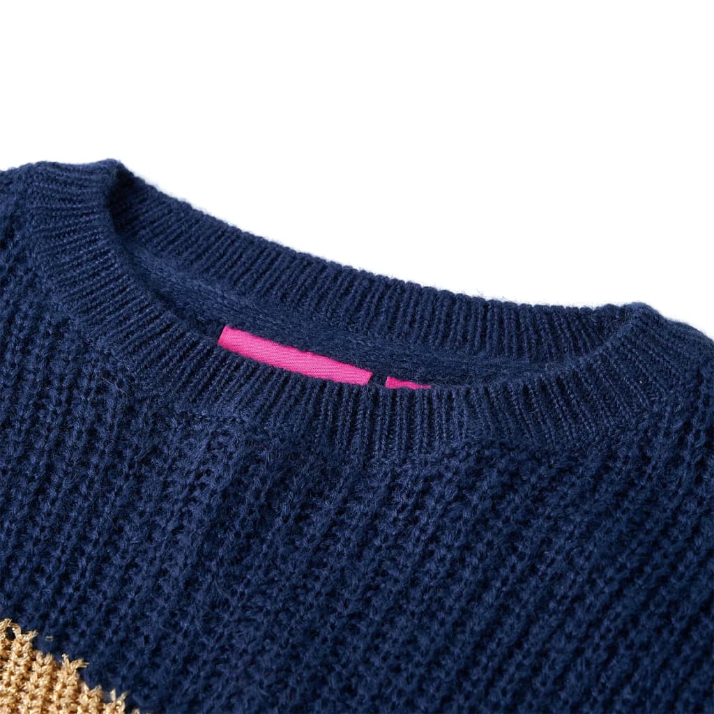 Vidaxl Child's Pull tricoté 92 bleu marine