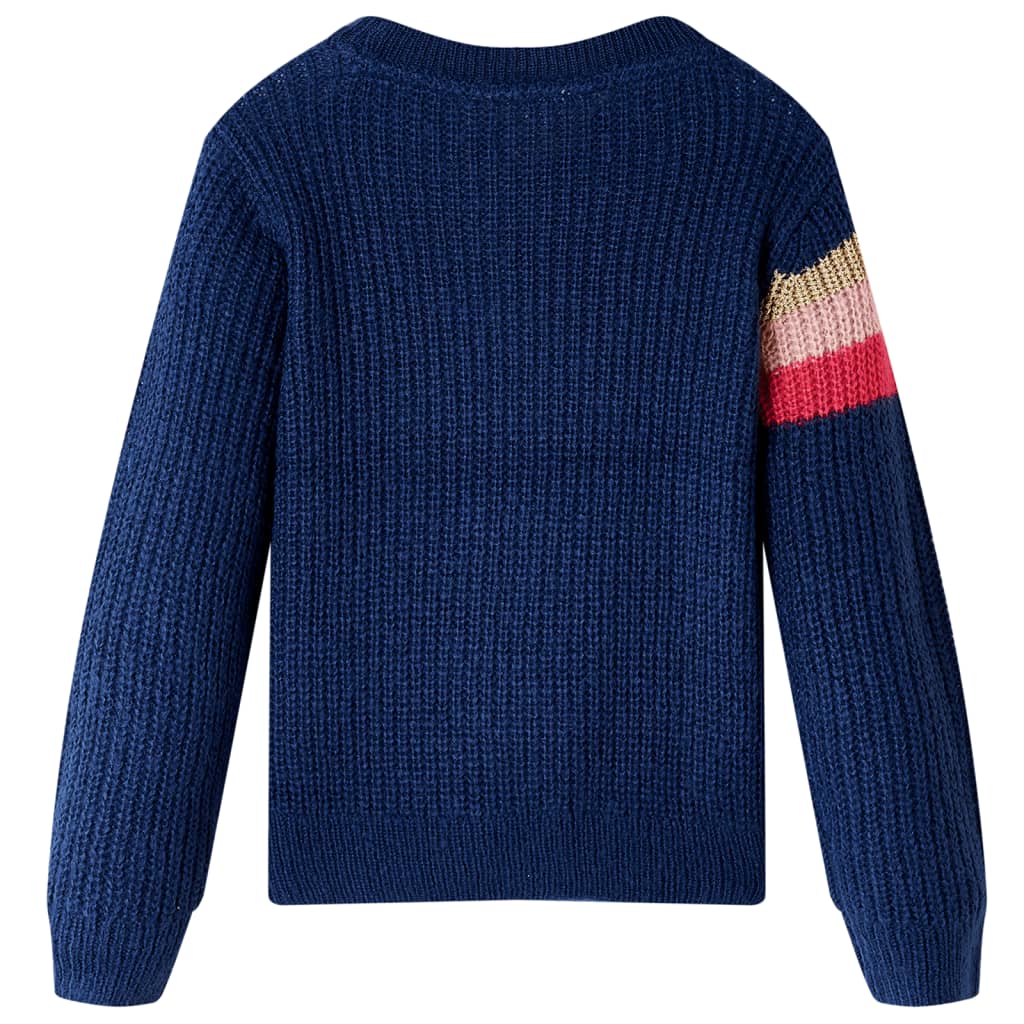 Vidaxl Child's Pull tricoté 128 bleu marine