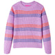 Pull pour enfants Vidaxl tricoté de rayures 92 lilas et rose