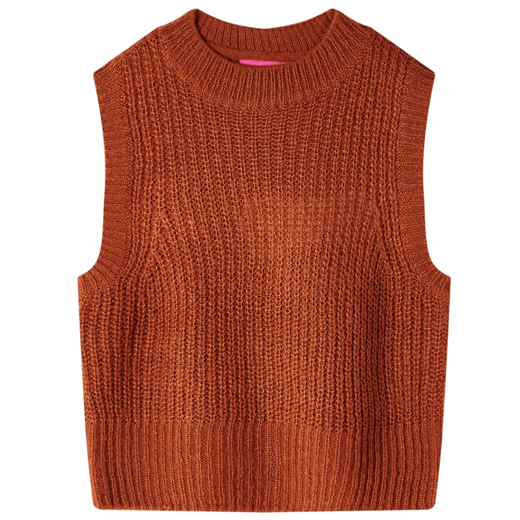 Vidaxl Kindenspencer tricoté 92 Cognac colored