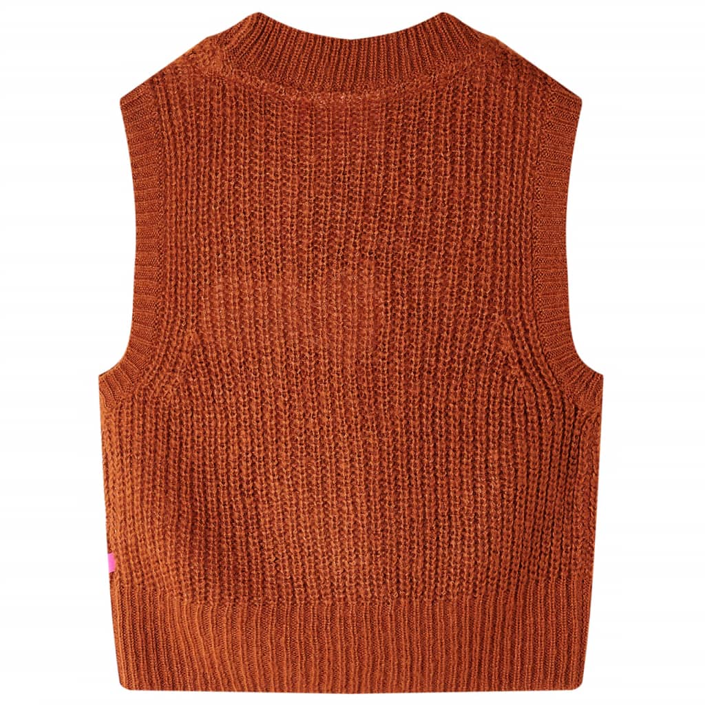 Vidaxl Kindenspencer tricoté 116 cognac colored