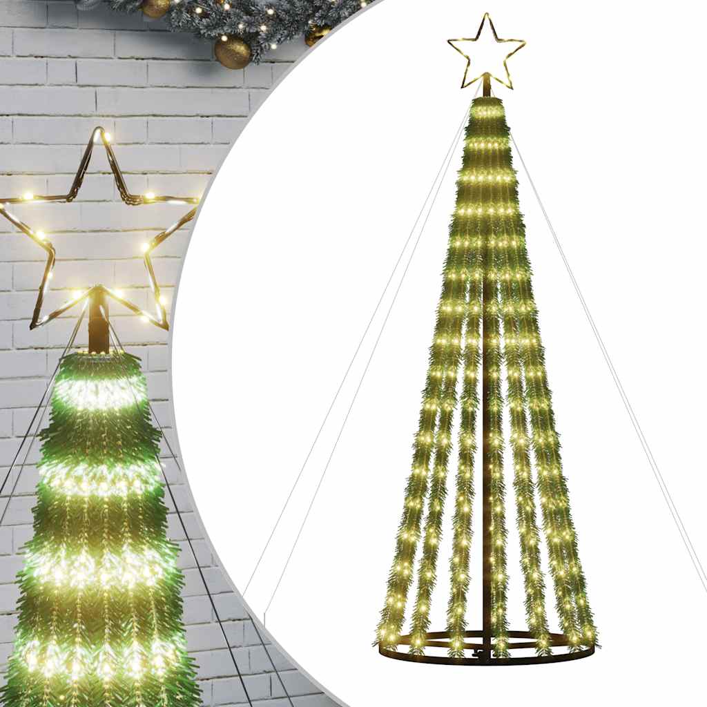 Vidaxl Cône de lumière 275 LEDS chauds-blancs 180 cm