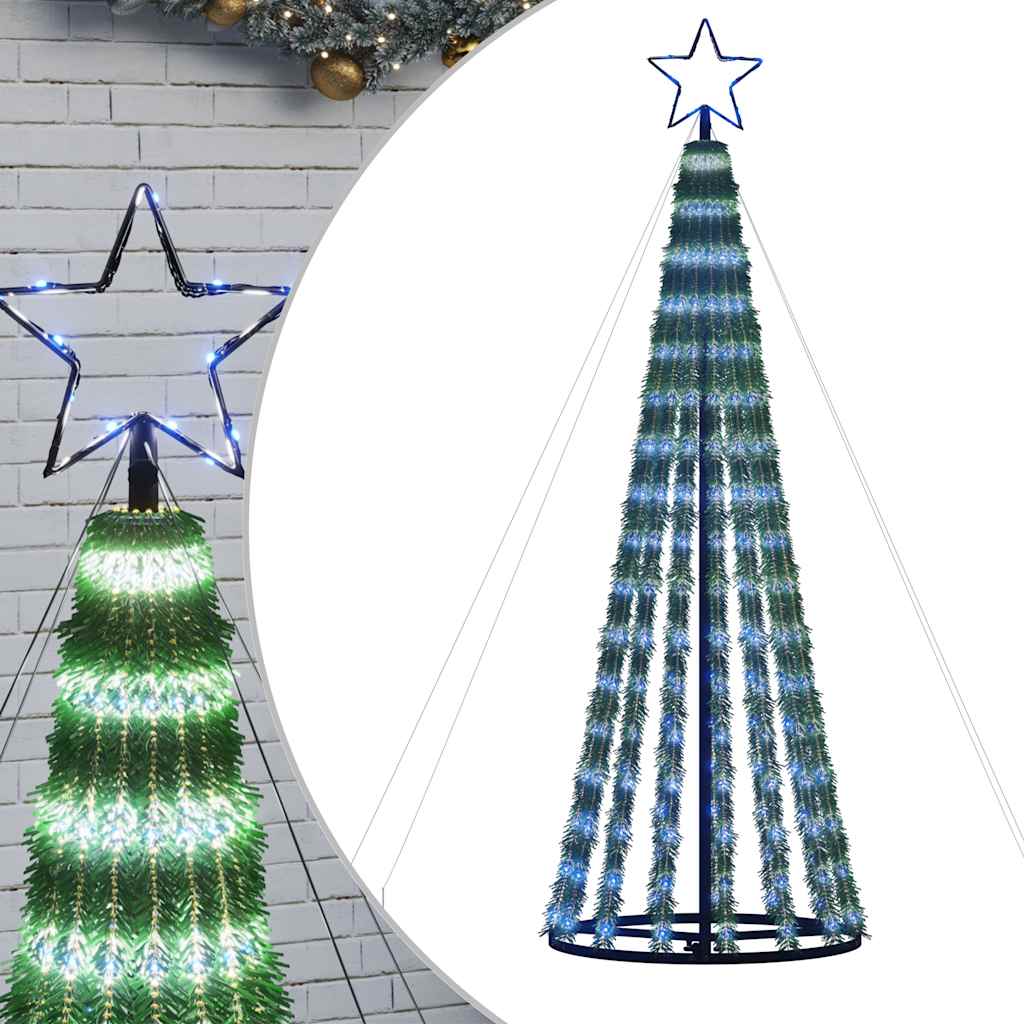Vidaxl Cone de lumière 275 LED bleues 180 cm