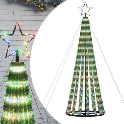 Vidaxl Cone de lumière 275 LED multi-colorants 180 cm