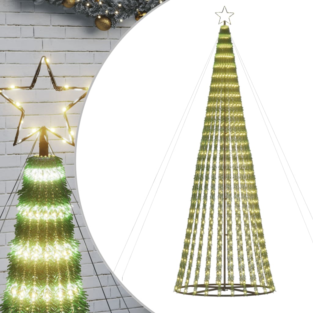 Vidaxl LED Arbre de Noël 688 LEDS blanc chaud 300 cm
