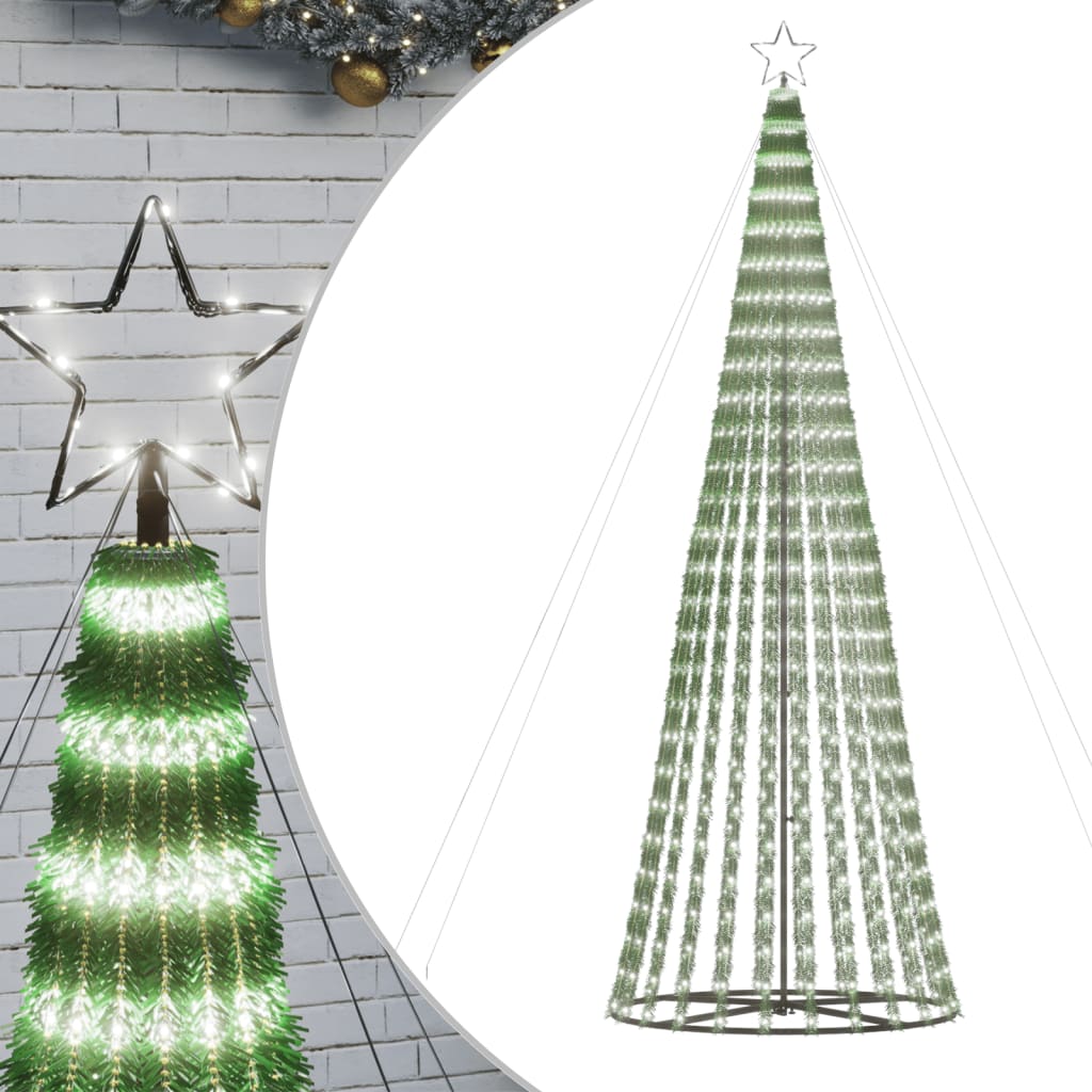 Vidaxl LED Arbre de Noël 688 LEDS Cold White 300 cm