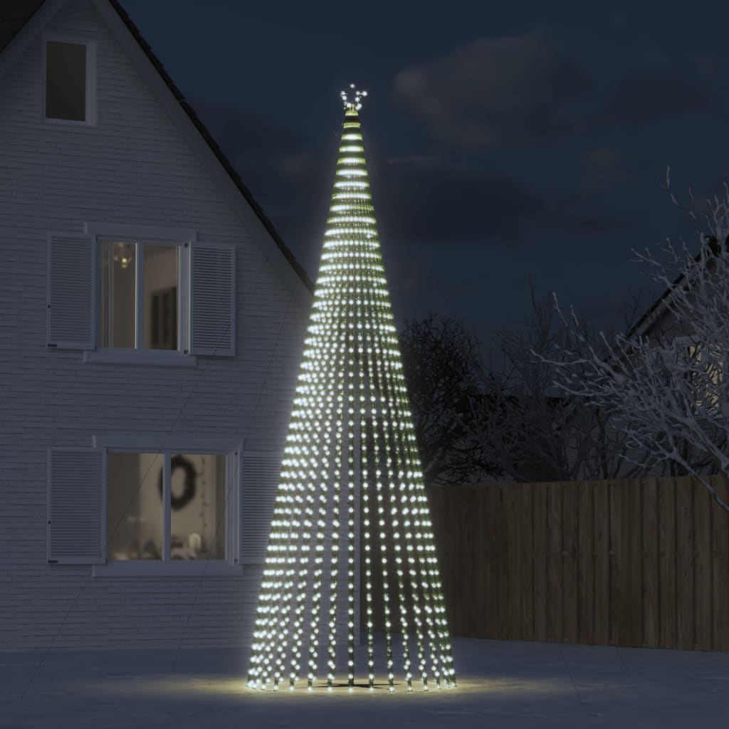 Vidaxl LED Arbre de Noël 1544 LEDS 500 cm Blanc froid