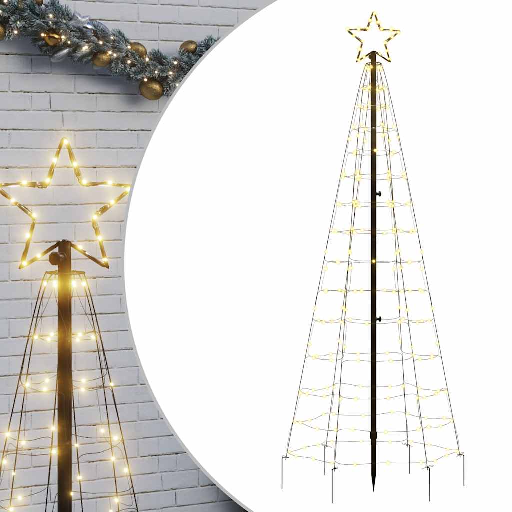 Vidaxl LED TELET DE CHOISI avec des pointes 220 LEDS blanc chaud 180 cm
