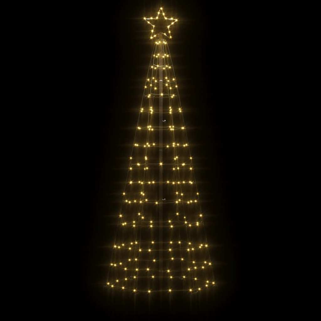 Vidaxl LED TELET DE CHOISI avec des pointes 220 LEDS blanc chaud 180 cm