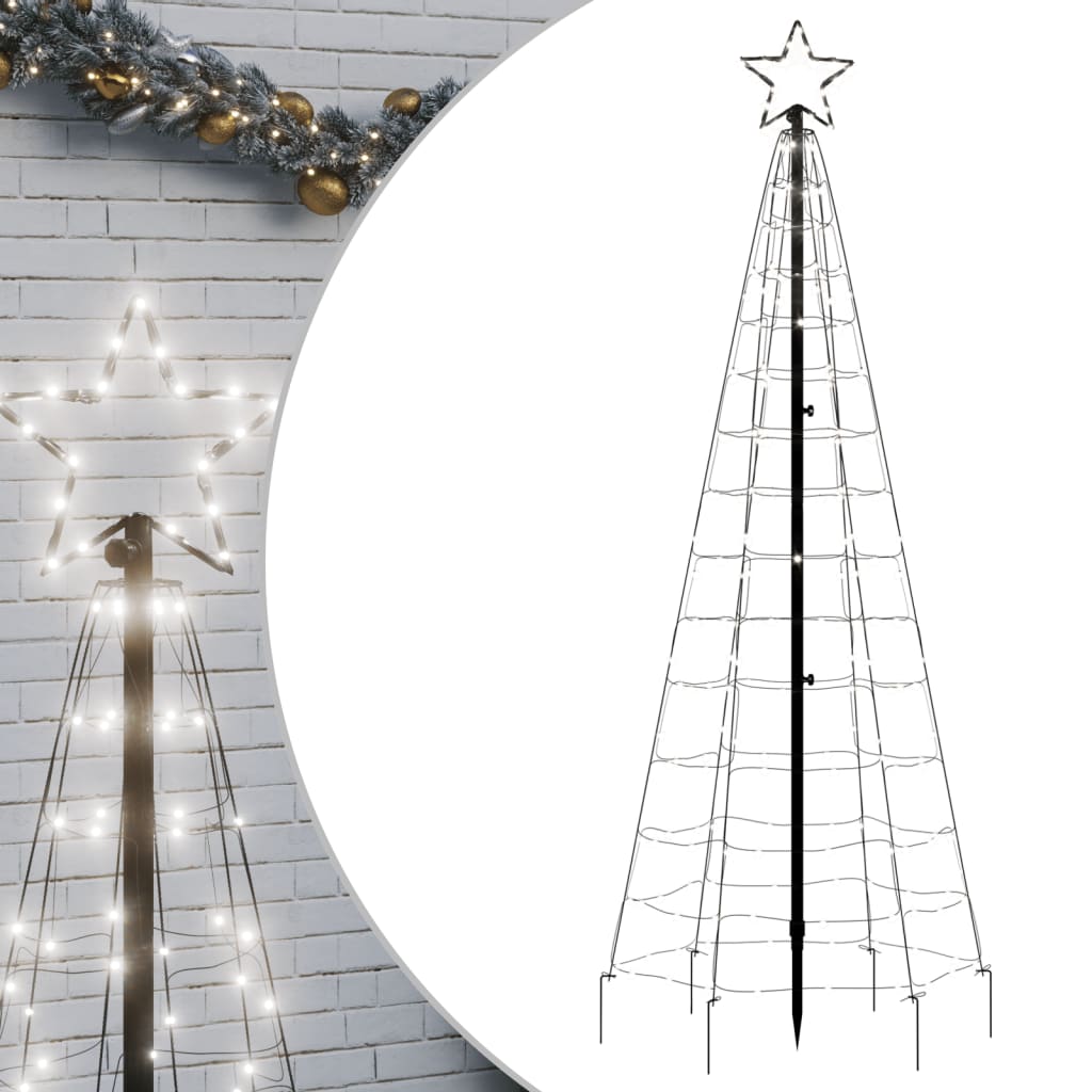Vidaxl Cone léger avec épingles moulues 220 LEDS blancs froids 180 cm
