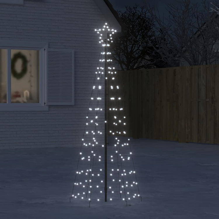 Vidaxl Cone léger avec épingles moulues 220 LEDS blancs froids 180 cm