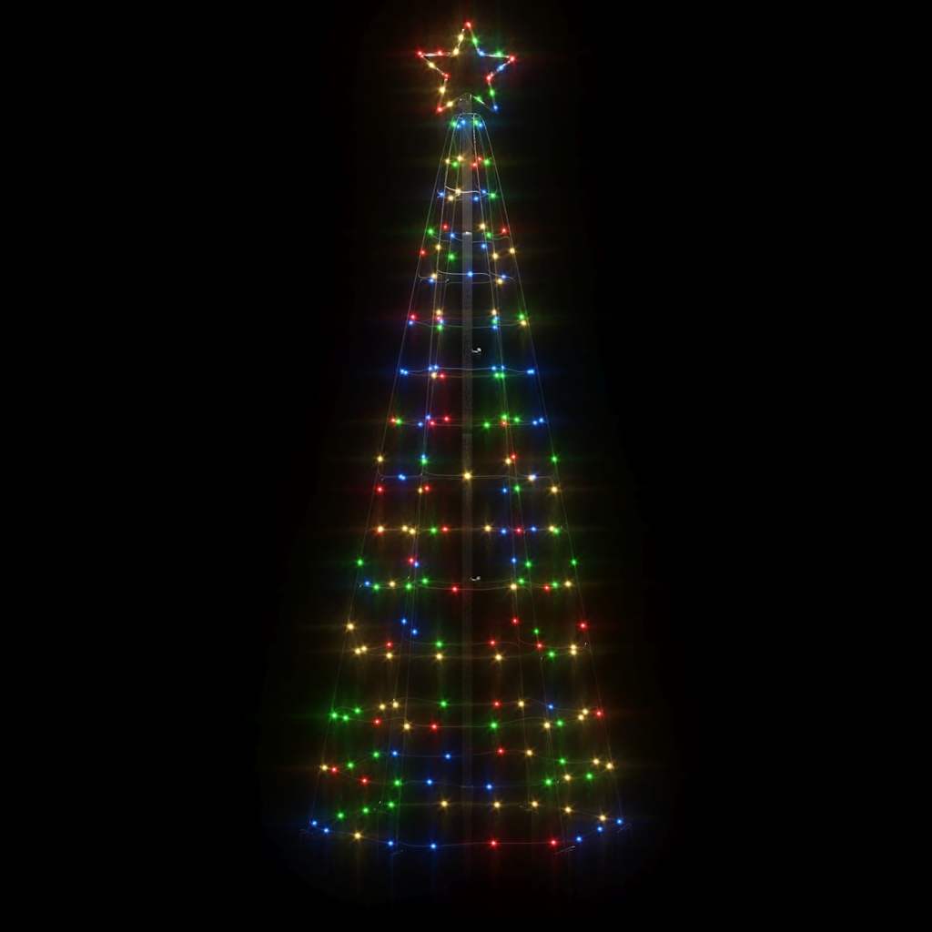 Vidaxl LED Arbre de Noël avec pointes 220 LEDS coloré 180 cm