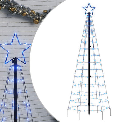 Vidaxl Cone léger avec épingles de masse 220 LED bleus 180 cm