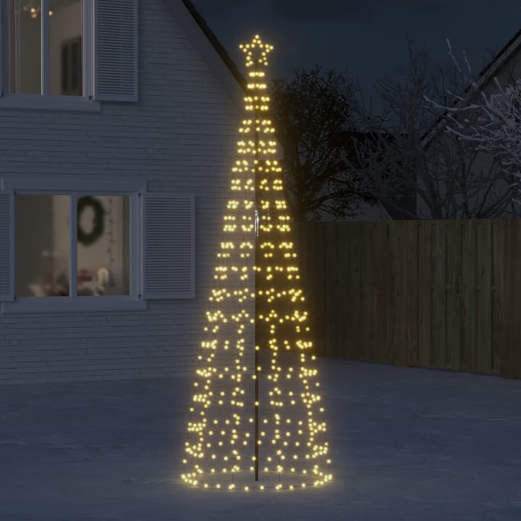 Vidaxl LED Arbre de Noël avec pointes 570 LEDS blanc chaud 300 cm