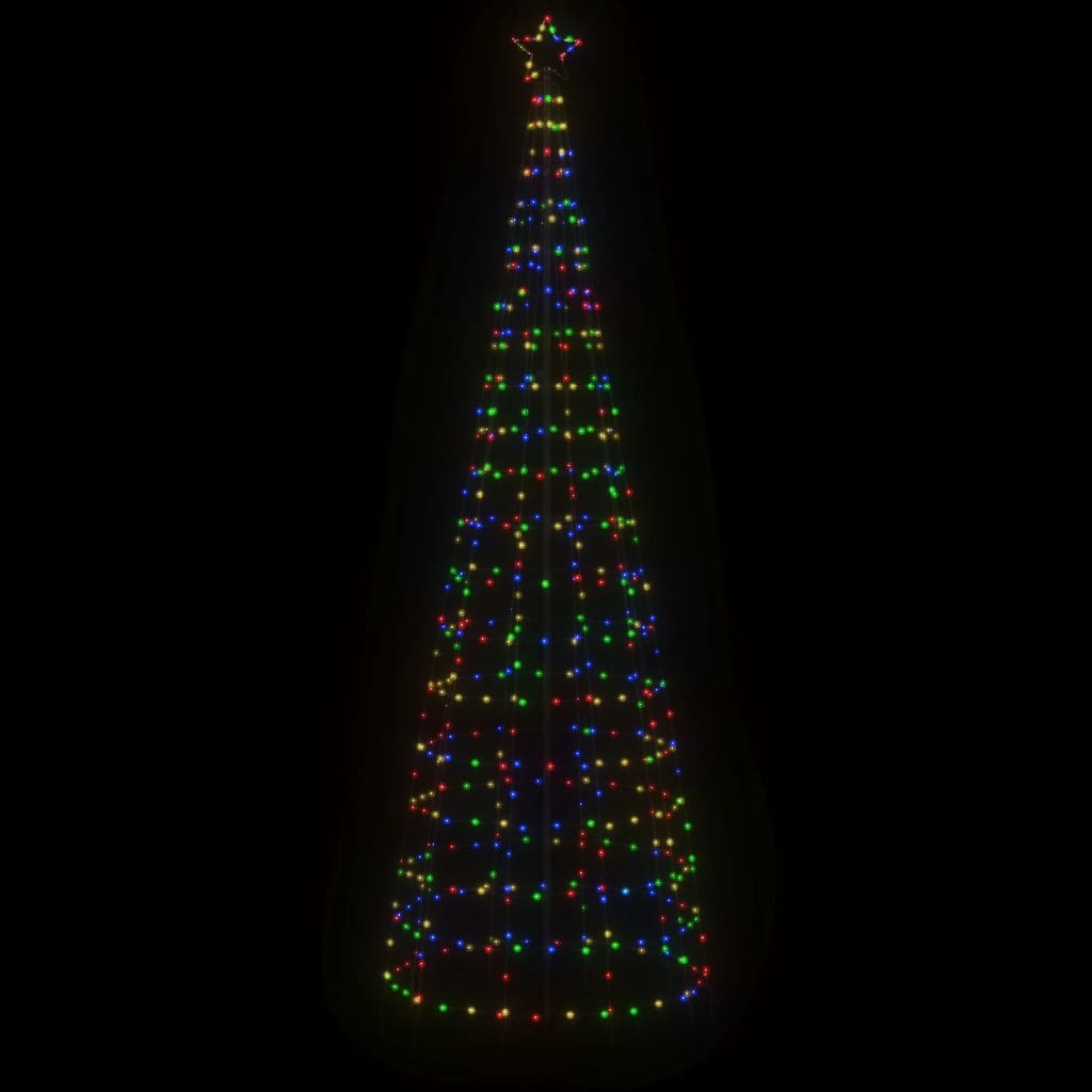 Cône lumineux Vidaxl avec broches au sol 570 LED multicolores 300 cm