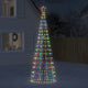 Cône lumineux Vidaxl avec broches au sol 570 LED multicolores 300 cm