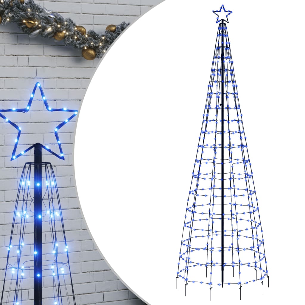 Vidaxl Cone léger avec épingles de sol 570 LED bleues 300 cm