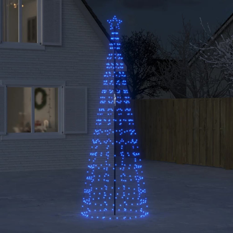 Vidaxl Cone léger avec épingles de sol 570 LED bleues 300 cm