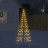 Vidaxl LED Arbre de Noël à Vlagmast 200 LEDS blanc chaud 180 cm