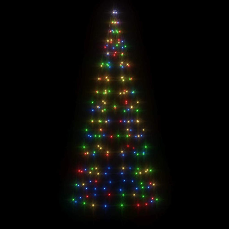 Vidaxl LED Arbre de Noël sur le mât 200 LEDS coloré 180 cm