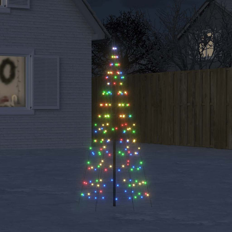 Vidaxl LED Arbre de Noël sur le mât 200 LEDS coloré 180 cm