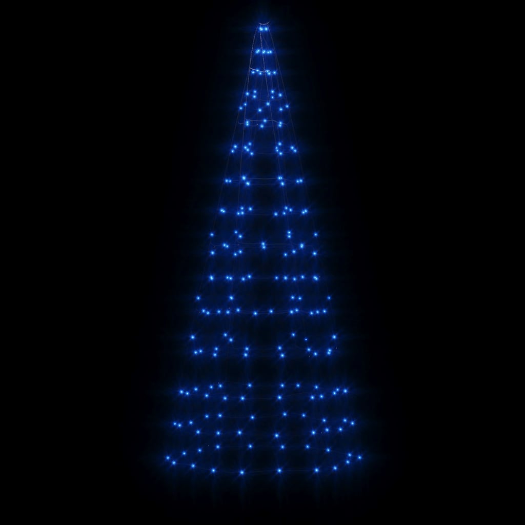 Vidaxl Cone léger sur le mât 200 LED bleues 180 cm
