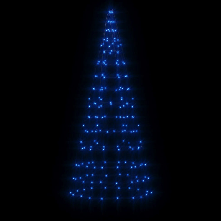 Vidaxl Cone léger sur le mât 200 LED bleues 180 cm