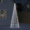 Arbre de Noël Vidaxl LED à Vlaggenmast 550 LEDS Cold White 300 cm