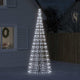 Arbre de Noël Vidaxl LED à Vlaggenmast 550 LEDS Cold White 300 cm