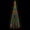 Cône lumineux Vidaxl avec broches au sol 550 LED multicolores 300 cm