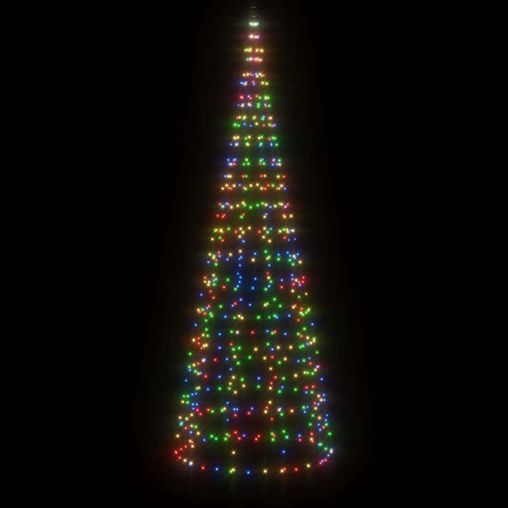 Cône lumineux Vidaxl avec broches au sol 550 LED multicolores 300 cm