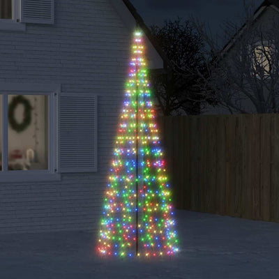 Cône lumineux Vidaxl avec broches au sol 550 LED multicolores 300 cm