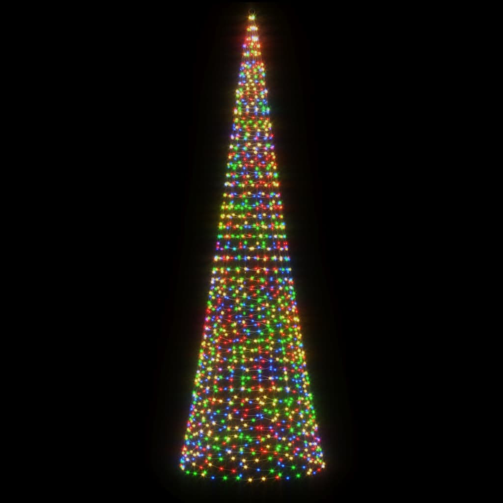 Vidaxl Cone de lumière sur le mât 1534 LED multicolores 500 cm
