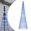 Vidaxl LED Arbre de Noël à Vlaggenmast 1534 LEDS 500 cm bleu