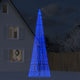 Vidaxl LED Arbre de Noël à Vlaggenmast 1534 LEDS 500 cm bleu
