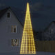 Vidaxl LED Arbre de Noël au drapeau 3000 LEDS blanc chaud 800 cm