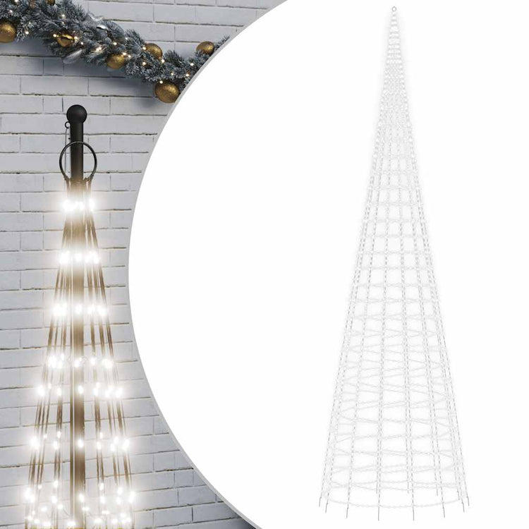 Vidaxl LED Arbre de Noël sur le mât 3000 LEDS Cold White 800 cm
