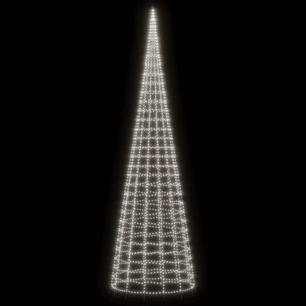 Vidaxl LED Arbre de Noël sur le mât 3000 LEDS Cold White 800 cm