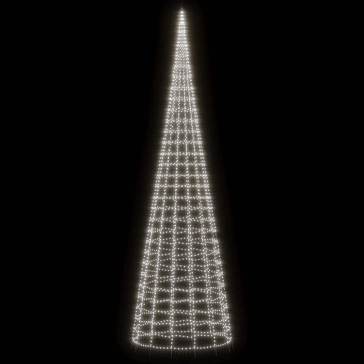 Vidaxl LED Arbre de Noël sur le mât 3000 LEDS Cold White 800 cm