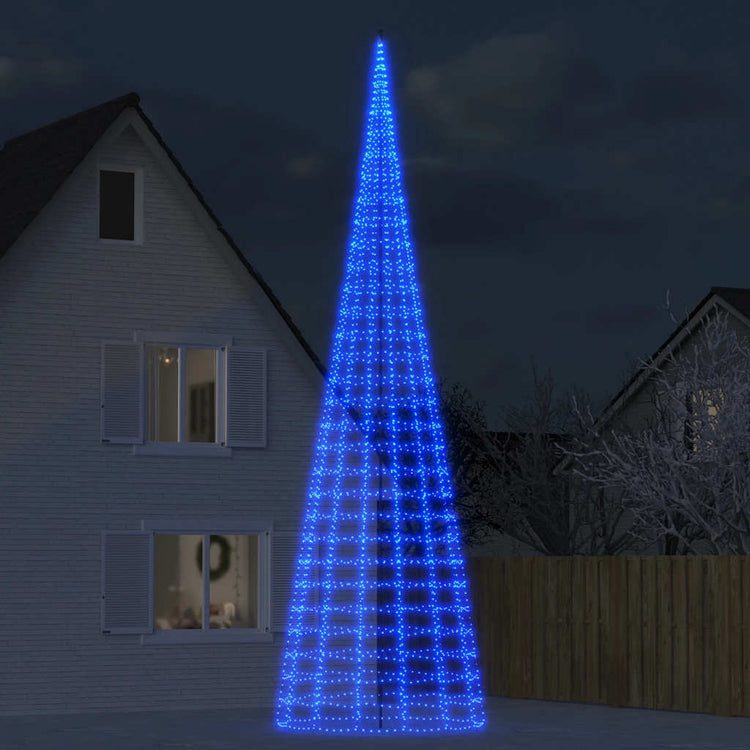 Vidaxl LED Arbre de Noël sur le mât 3000 LEDS 800 cm bleu