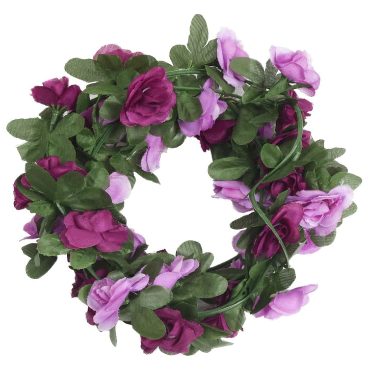 Vidaxl Garlands de Noël avec des fleurs 6 st 250 cm