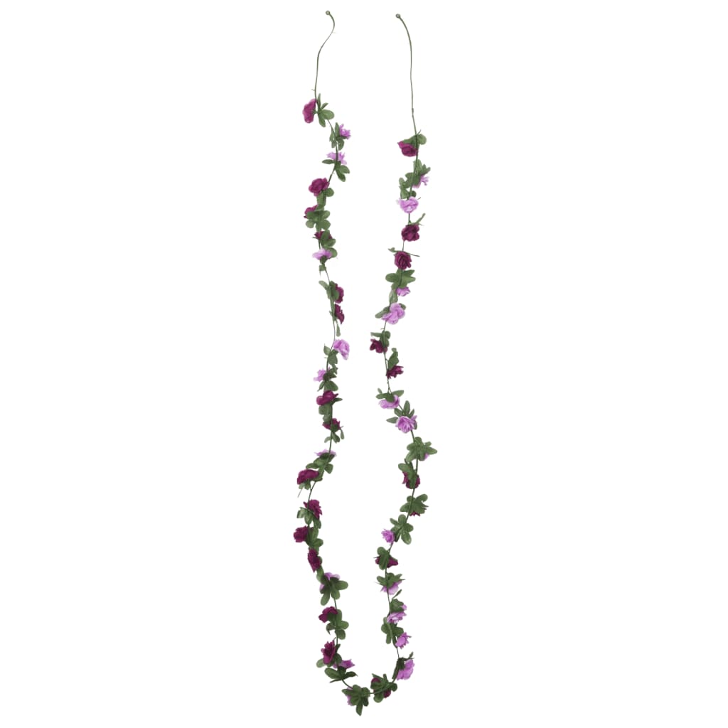 Vidaxl Garlands de Noël avec des fleurs 6 st 250 cm