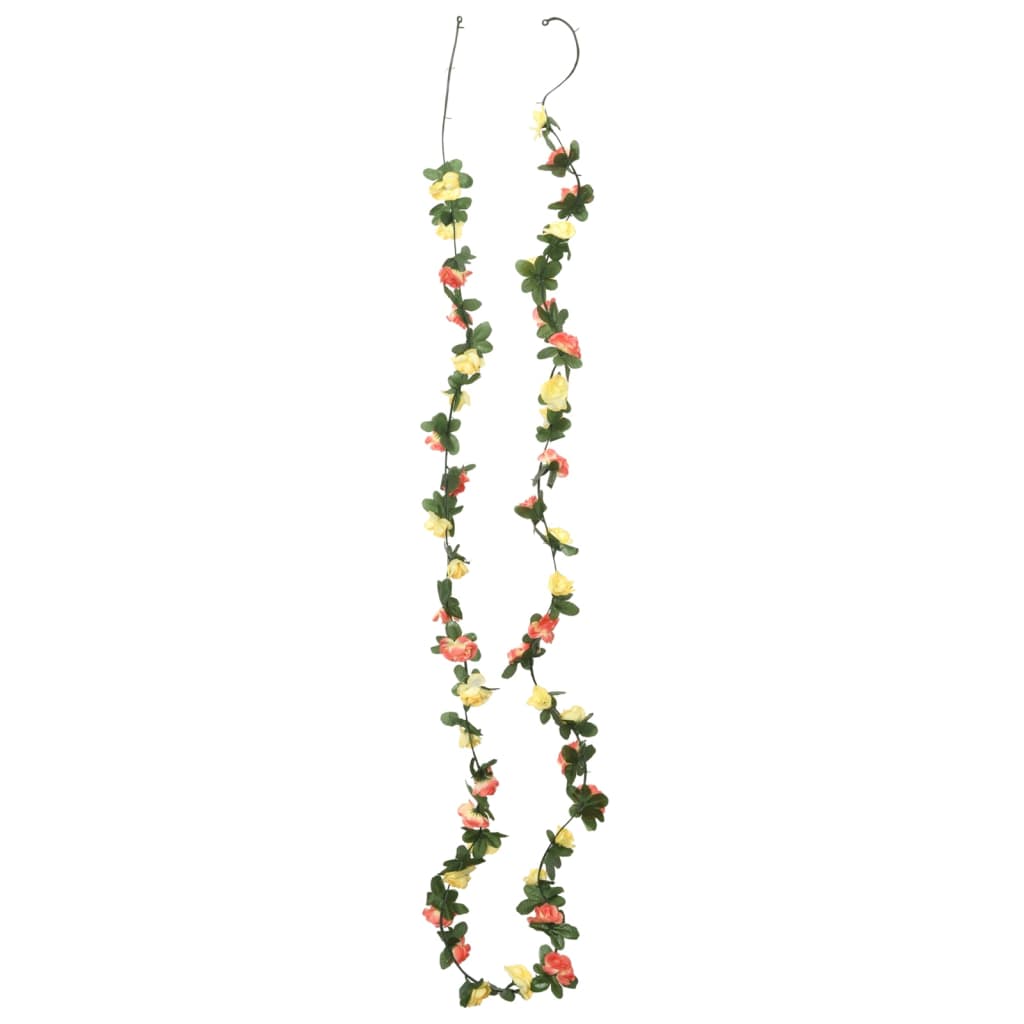 Vidaxl Garlands de Noël avec des fleurs 6 st 250 cm Spring Sunset Red