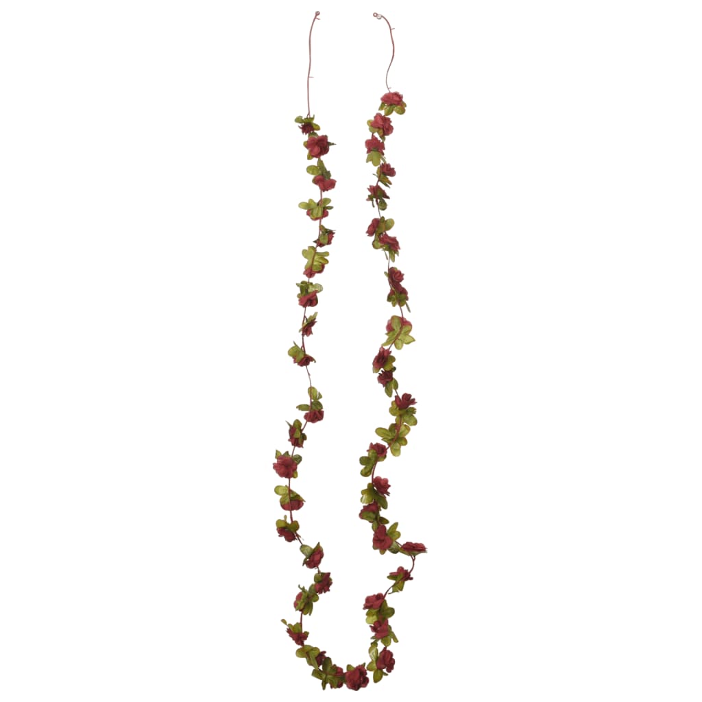 Vidaxl Garlands de Noël avec des fleurs 6 st 250 cm Red