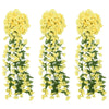 Vidaxl Garlands de Noël avec des fleurs 3 st 85 cm jaune