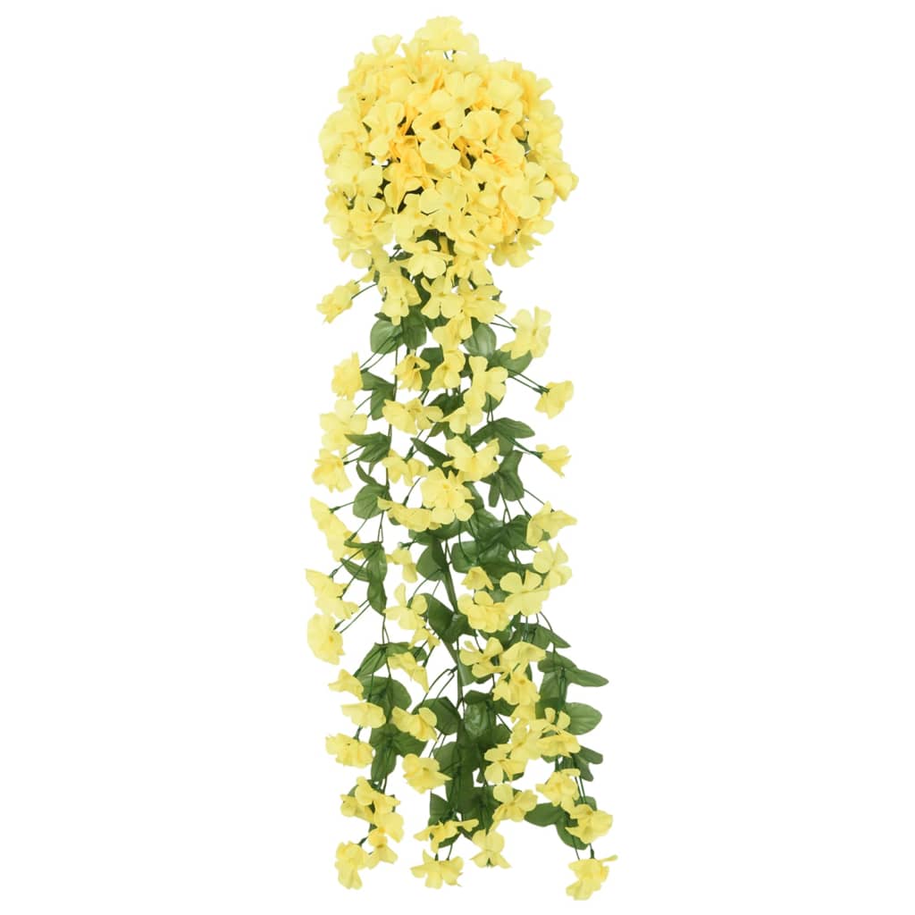 Vidaxl Garlands de Noël avec des fleurs 3 st 85 cm jaune