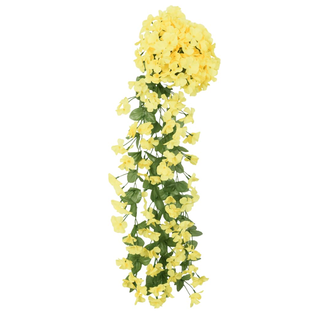 Vidaxl Garlands de Noël avec des fleurs 3 st 85 cm jaune