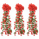 Vidaxl Garlands de Noël avec des fleurs 3 st 85 cm rouge