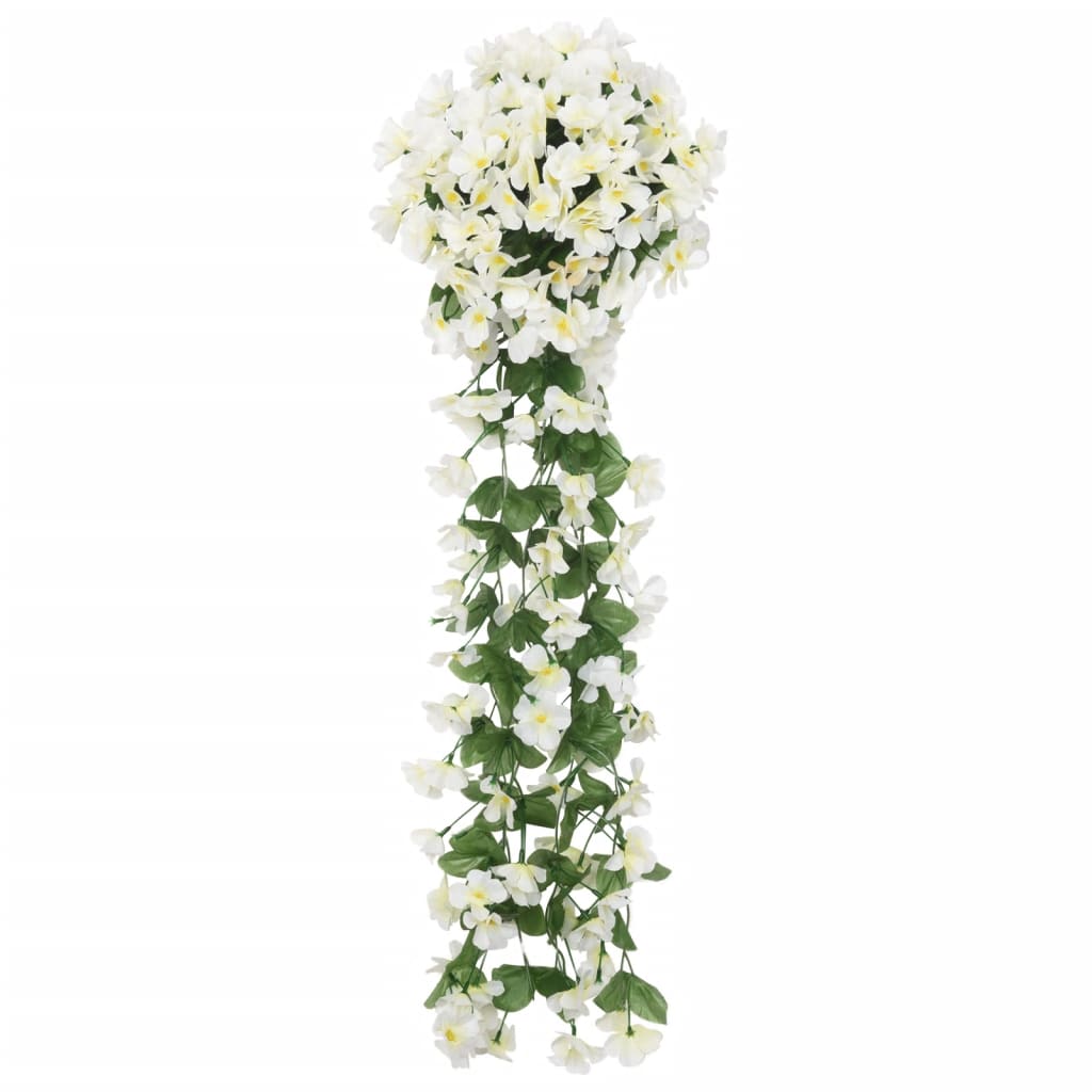 Vidaxl Garlands de Noël avec des fleurs 3 st 85 cm blanc